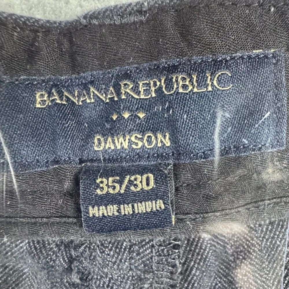 Banana Republic Dawson Pants Mens 35x30 Gray Herringbone Cotton Good Straight